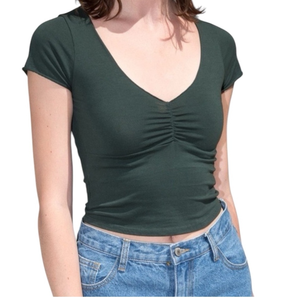 Brandy Melville John Galt forest green Gina top